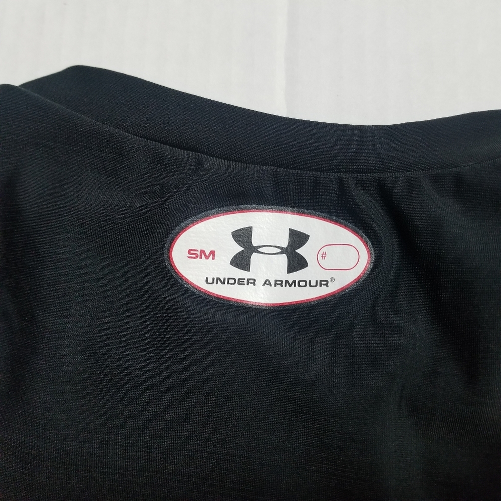 UNDER ARMOUR MEN'S BLACK WITH WHITE COMPRESSION HEATGEAR TANK SIZE SMALL - Picture 9 of 9